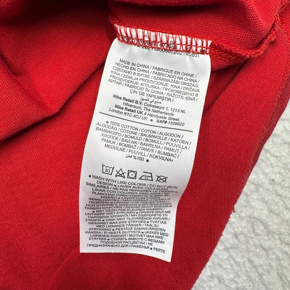 Nike Tee Team USA Olympics Graphic Print Crew Neck T-Shirt Red Men's L